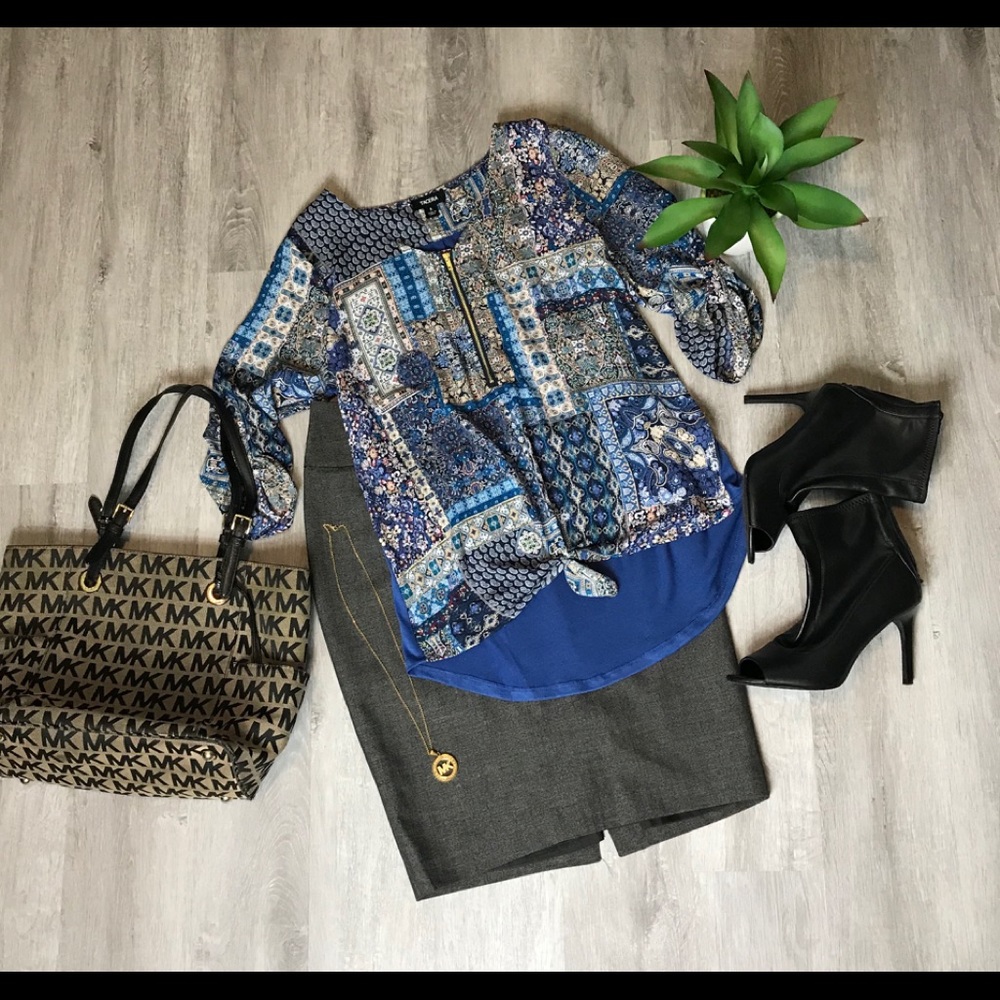 Tacera - Vintage Print Blouse